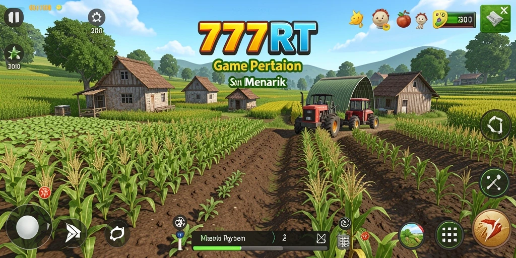 Screenshot menampilkan gameplay seru dalam menyusun ladang di 777RT.