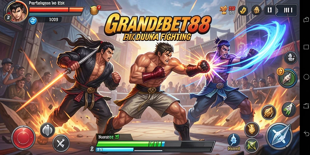 Tampilan menarik dari gameplay pertarungan di GRANDBET88.