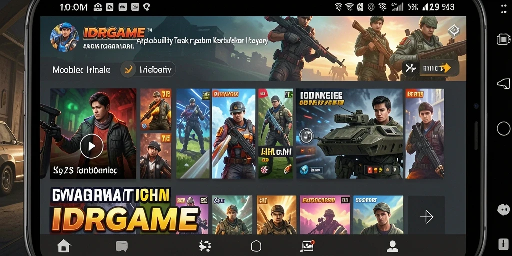 Tampilan antarmuka IDRGAME yang sederhana dan fungsional.