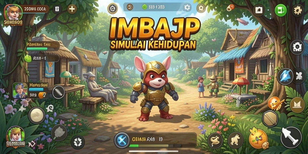 Tampilan menarik dari gameplay IMBAJP yang menunjukkan interaksi karakter.