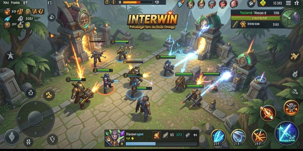 Tampilan gameplay INTERWIN yang menarik dan strategis.
