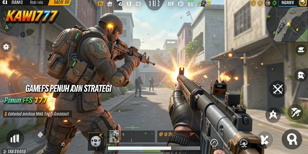 Tampilan gameplay KAWI777 yang memukau dalam aksi FPS.