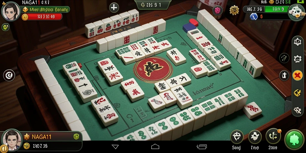 Tampilan gameplay NAGA11 yang mendebarkan dalam permainan Mahjong.
