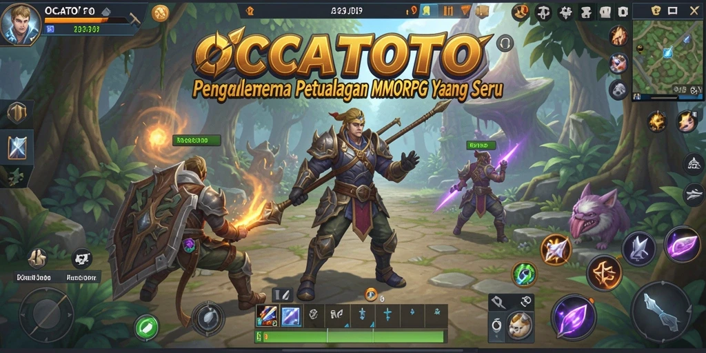 Tangkapan layar gameplay OCATOTO menunjukkan petualangan epik dalam MMORPG.
