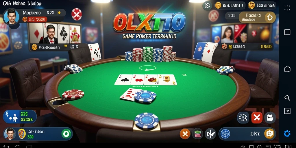 Tampilan menarik dari gameplay poker OLXTOTO yang mendebarkan.