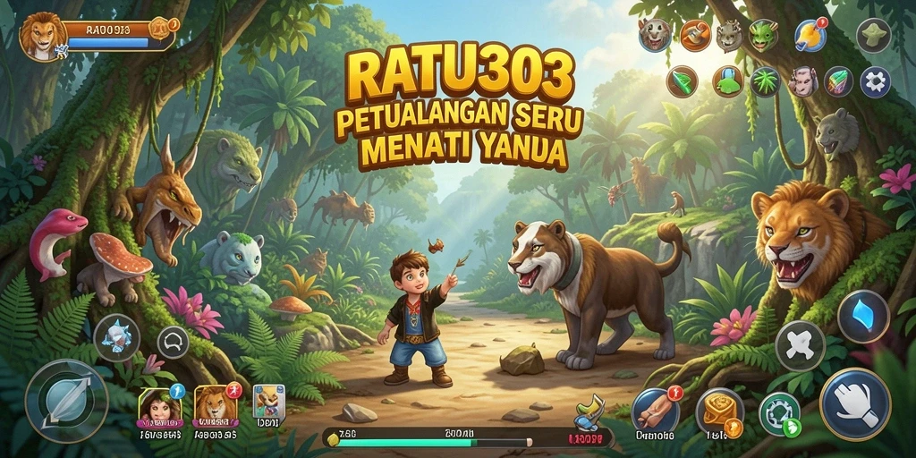 Tampilan gameplay seru dalam RATU303 dengan aksi petualangan yang mendebarkan.