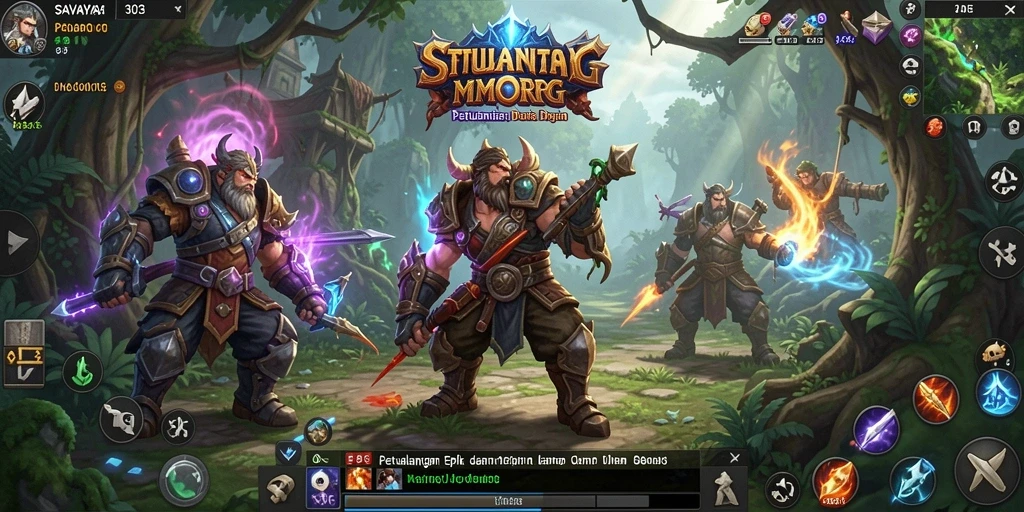 Tampilan gameplay epik dari SAVAYA303 dalam dunia MMORPG.