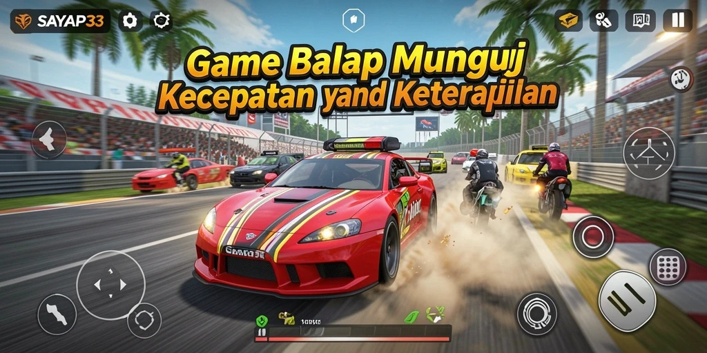 Gameplay Racing SAYAP33 yang mendebarkan dan penuh aksi.