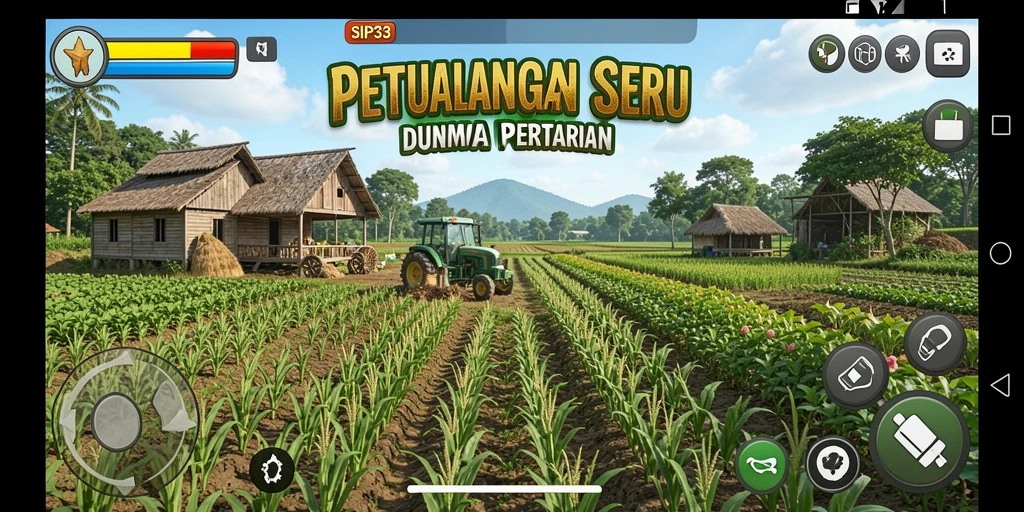 Tampilan screenshot SIP33 menampilkan petualangan seru dalam bertani.