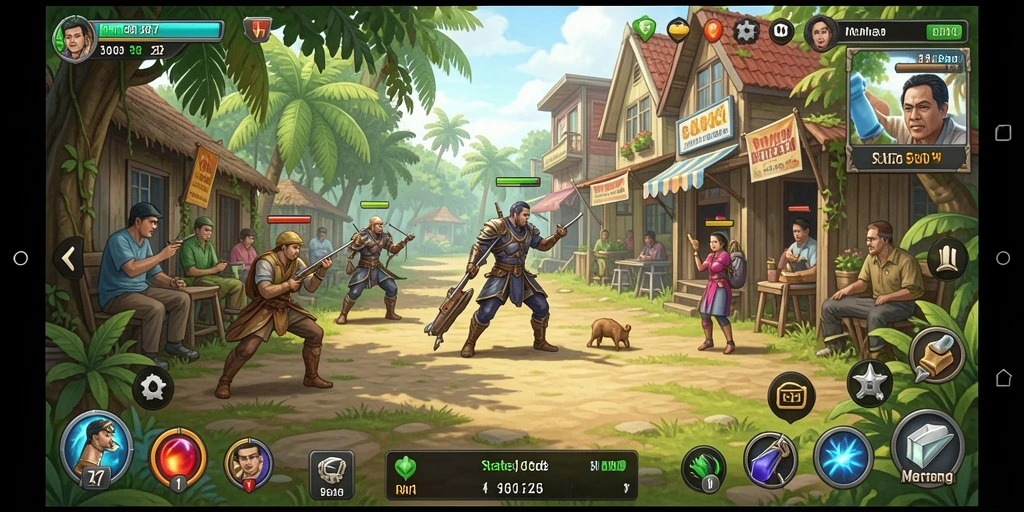 Tampilan gameplay ZK7 yang menarik dan menantang.